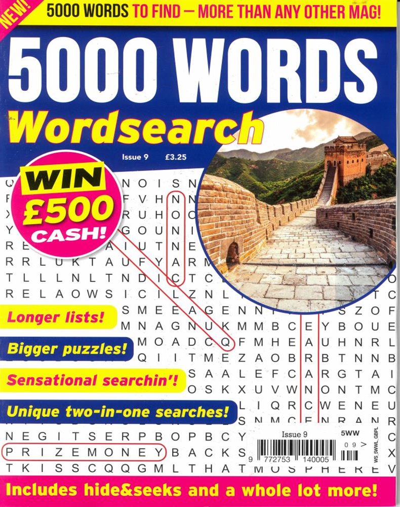 5000 Words Wordsearch Magazine Issue NO 9