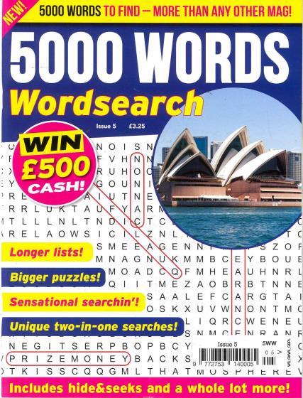 5000 Words Wordsearch magazine