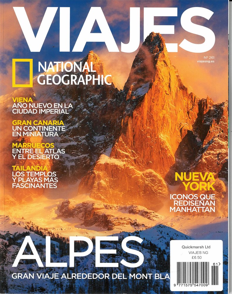 Viajes National Geographic Magazine Issue NO 261