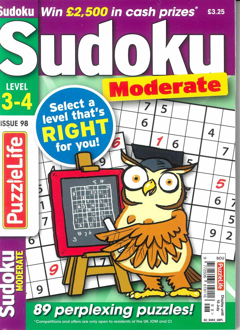 Puzzlelife Sudoku Moderate  - NO 98