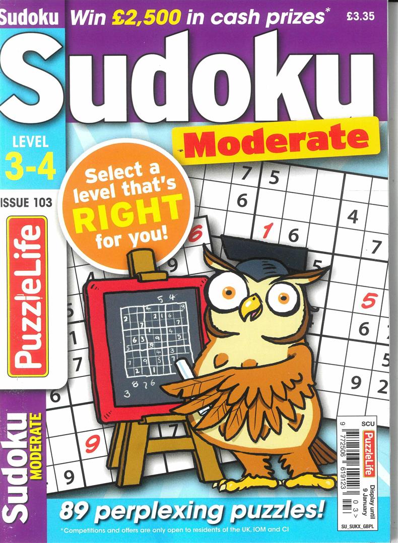 Puzzlelife Sudoku Moderate  - NO 103