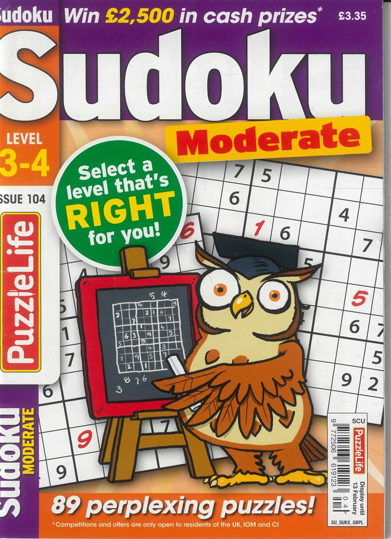 Puzzlelife Sudoku Moderate  - NO 104