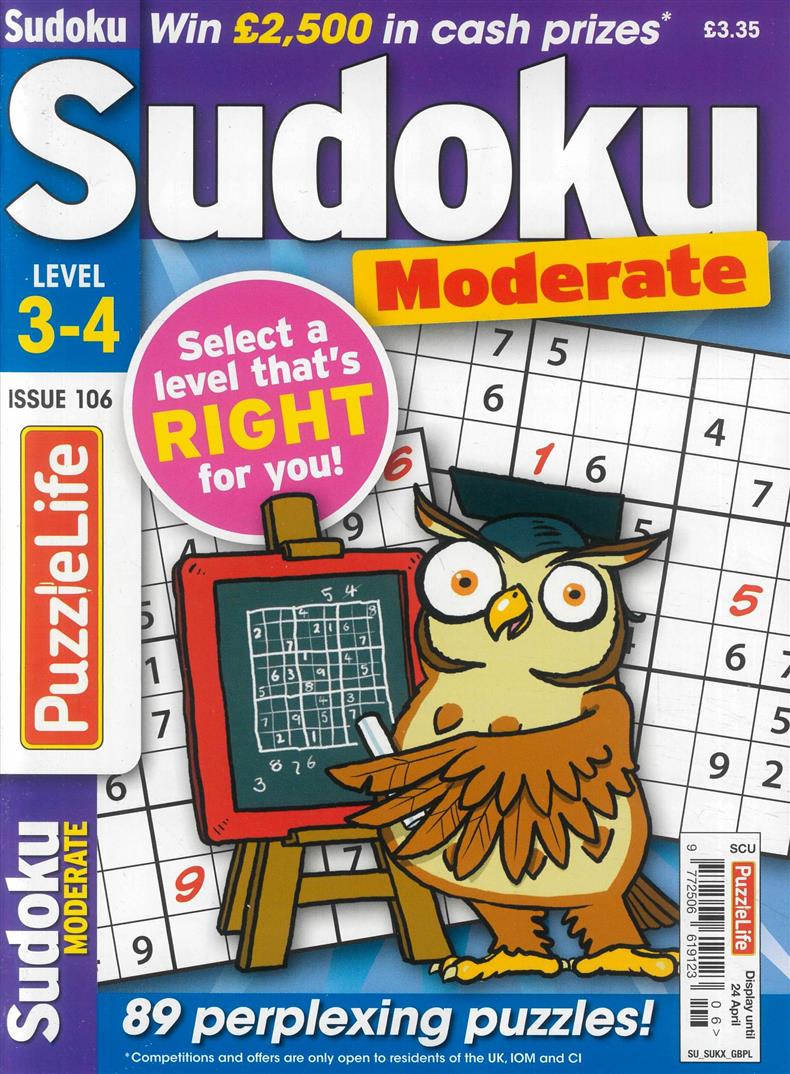 Puzzlelife Sudoku Moderate  - NO 106