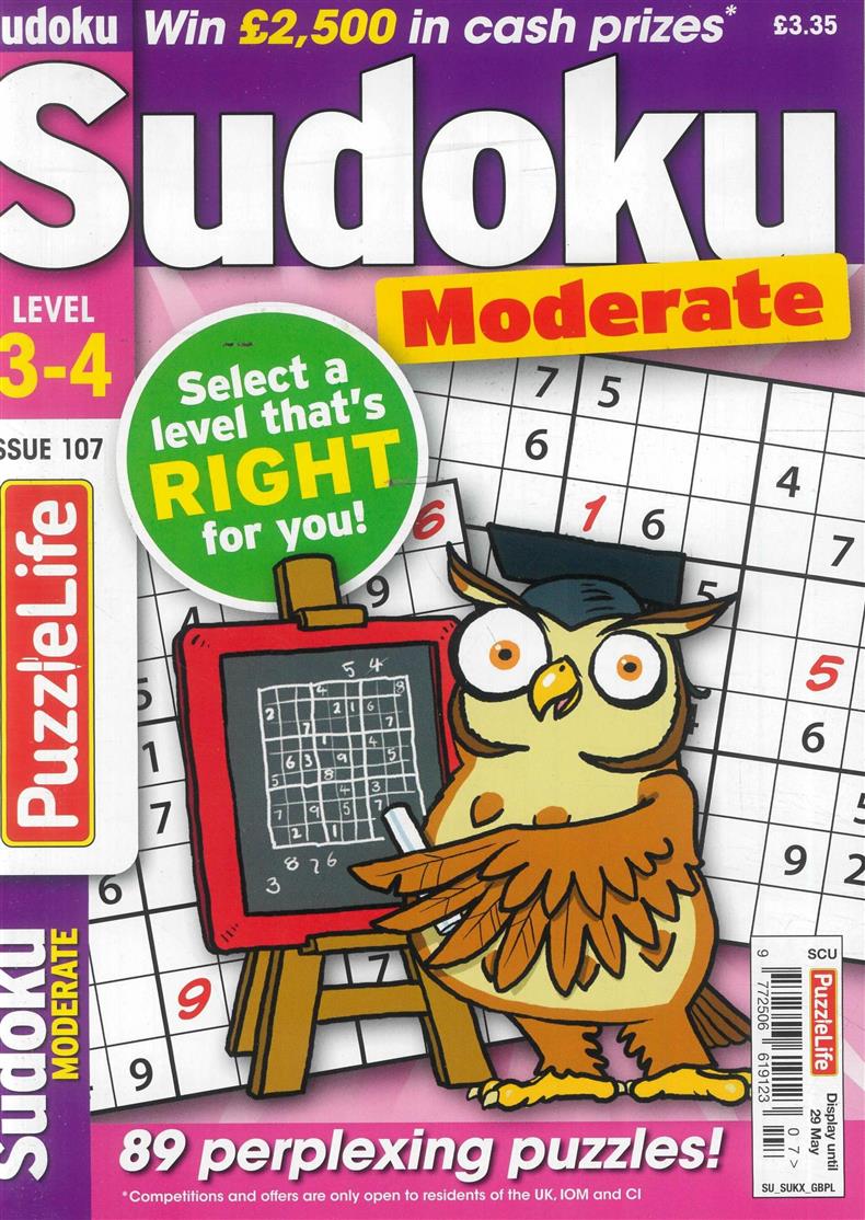 Puzzlelife Sudoku Moderate  - NO 107