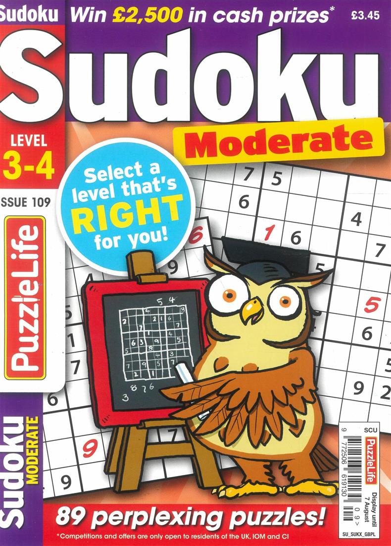Puzzlelife Sudoku Moderate  - NO 109