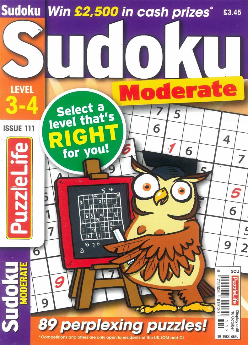 Puzzlelife Sudoku Moderate  - NO 111