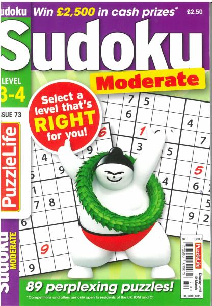 Puzzlelife Sudoku Moderate  Magazine