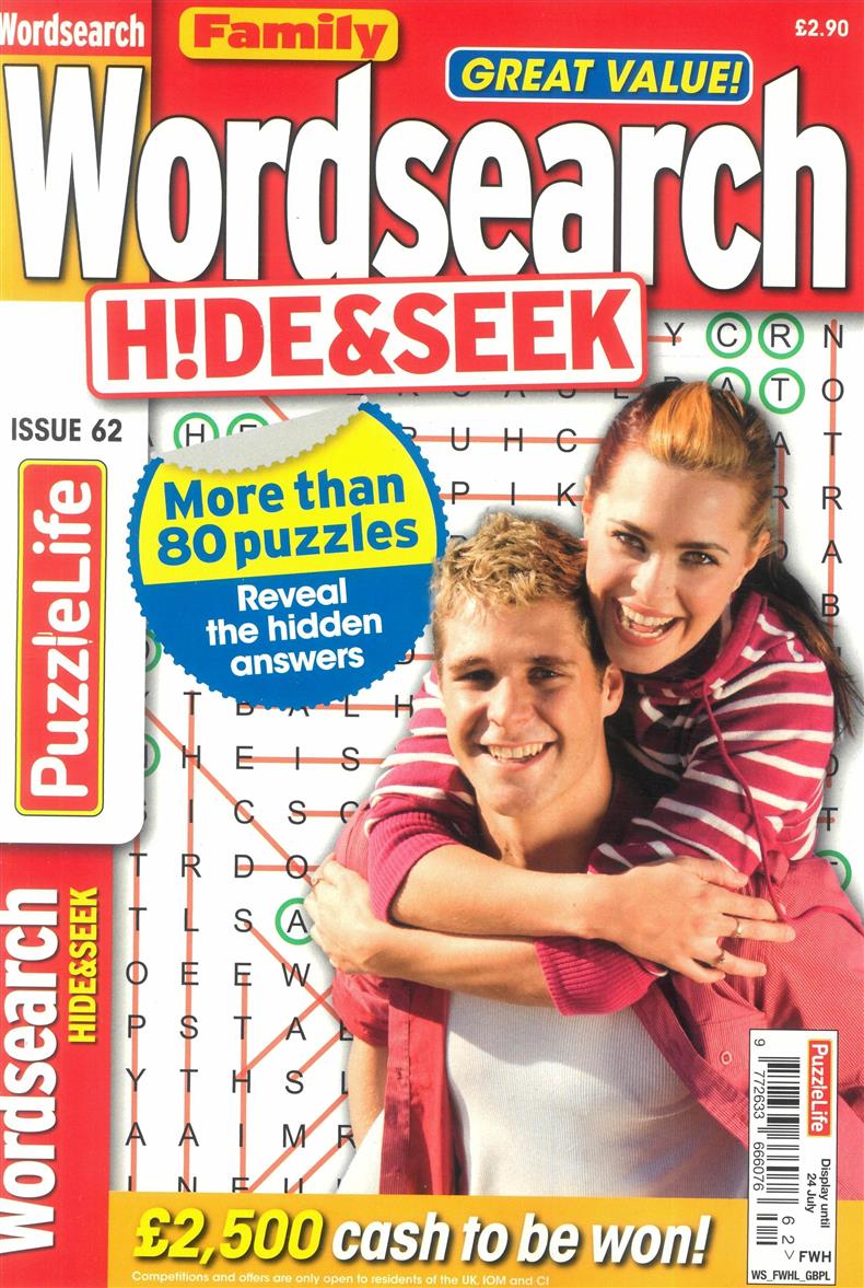 Family Wordsearch Hide and Seek - NO 62