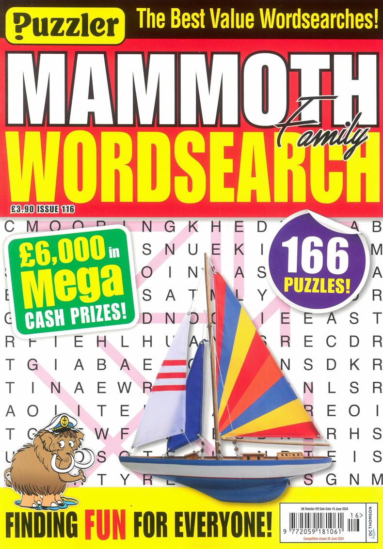 Puzzler Mammoth Family Wordsearch - NO 116