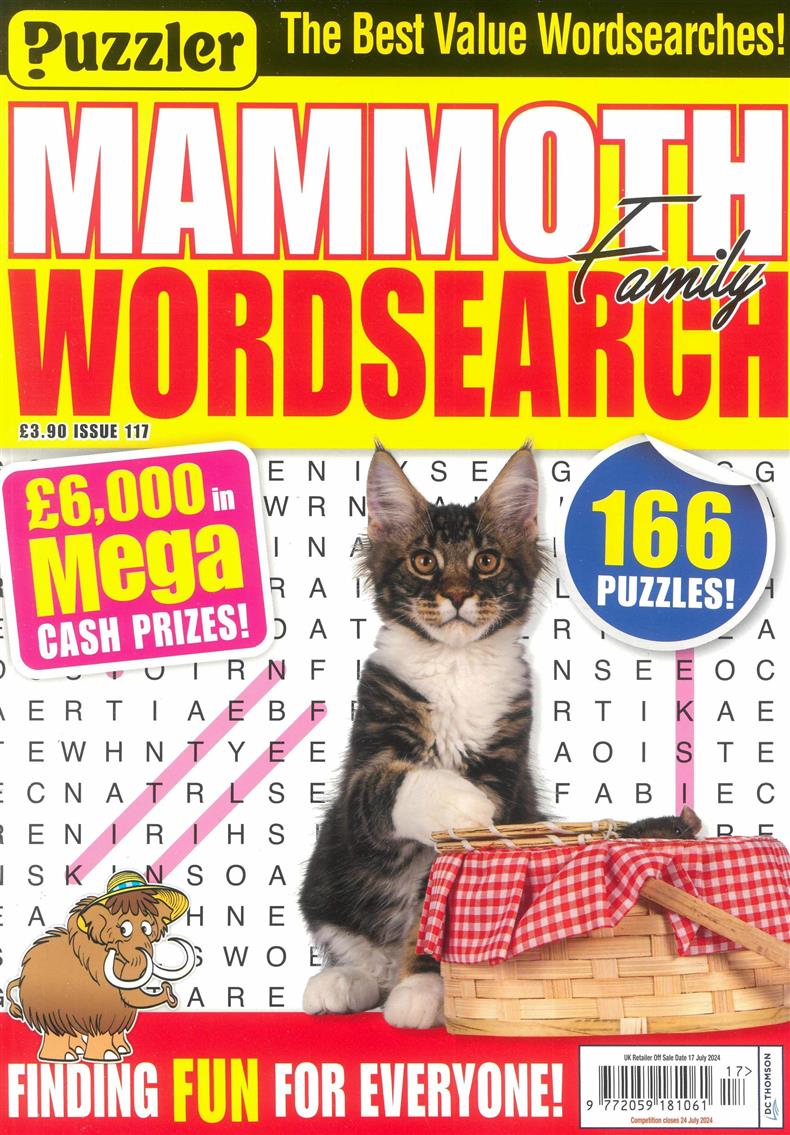 Puzzler Mammoth Family Wordsearch - NO 117