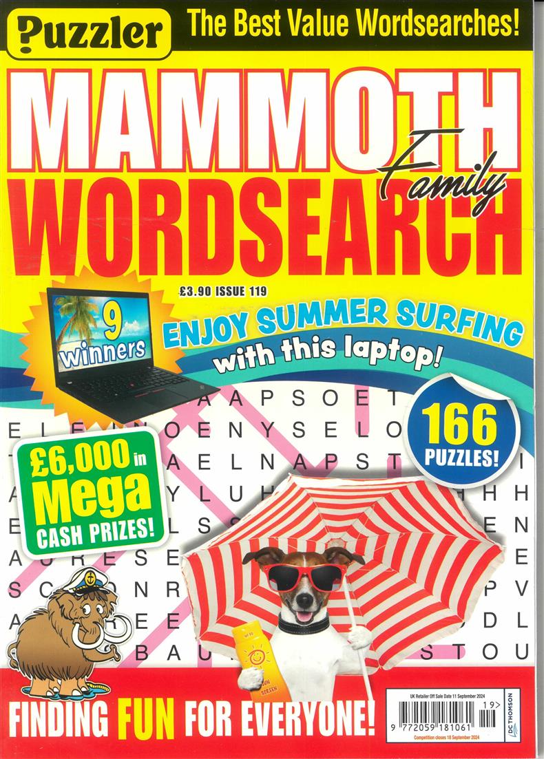 Puzzler Mammoth Family Wordsearch - NO 119