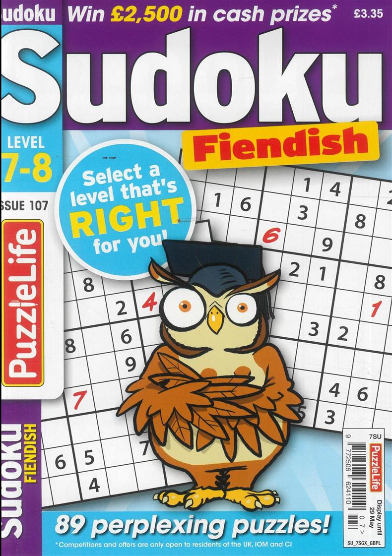 Puzzlelife Sudoku Fiendish  - NO 107