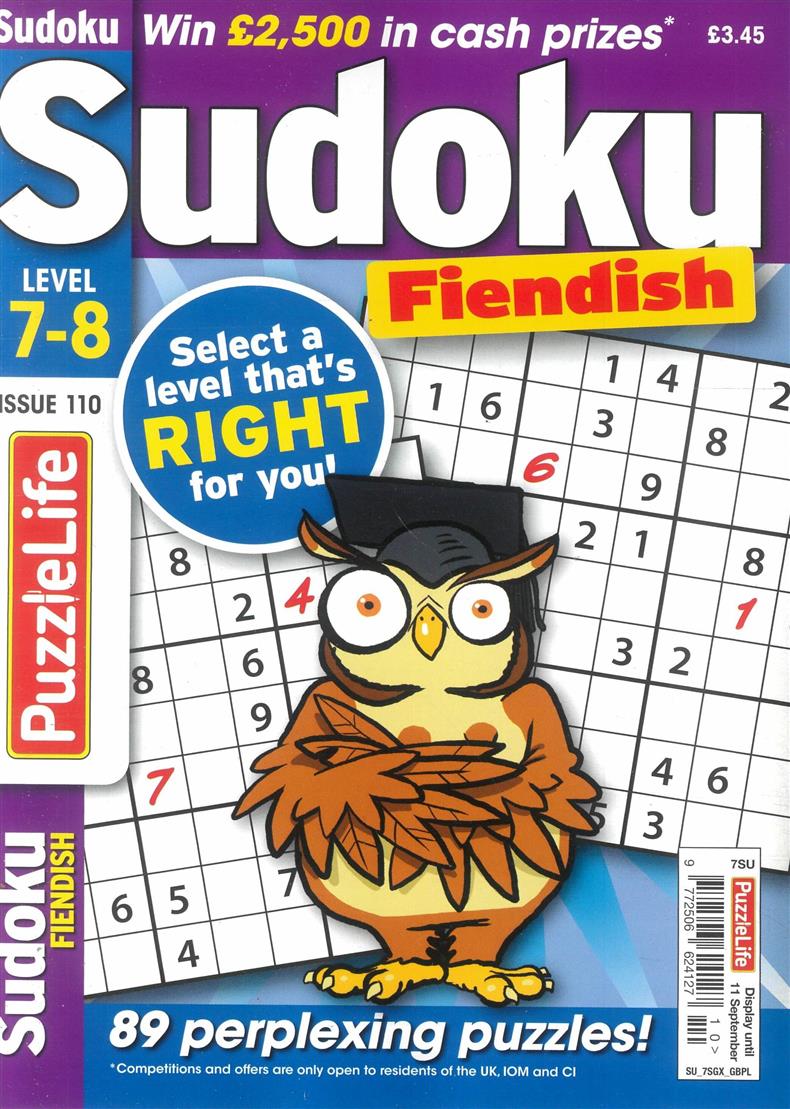 Puzzlelife Sudoku Fiendish  - NO 110
