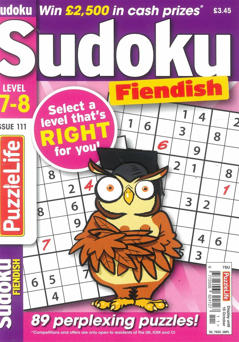 Puzzlelife Sudoku Fiendish  - NO 111