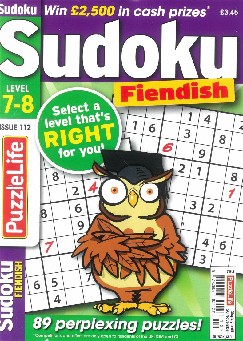 Puzzlelife Sudoku Fiendish  - NO 112