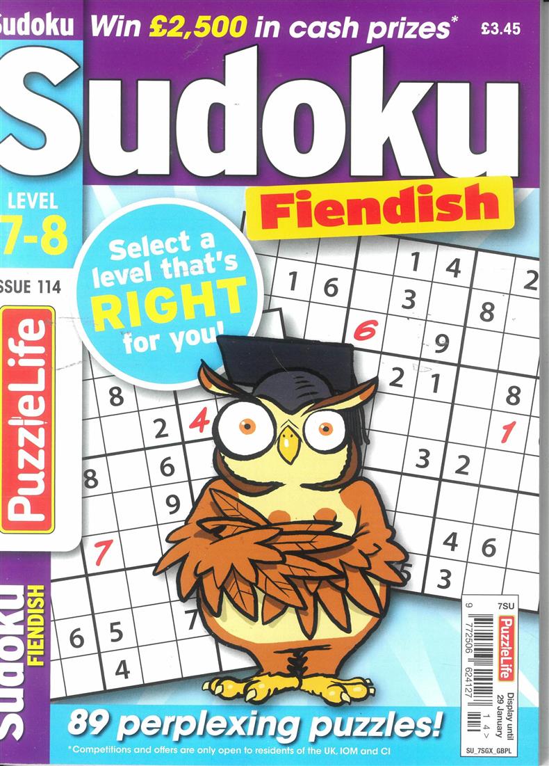 Puzzlelife Sudoku Fiendish  - NO 114