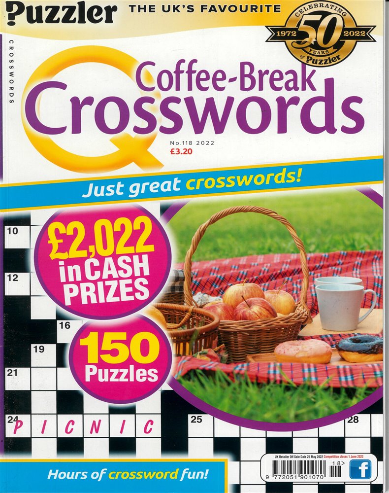 Puzzler Q Coffee Break Crosswords Magazine Issue NO 118