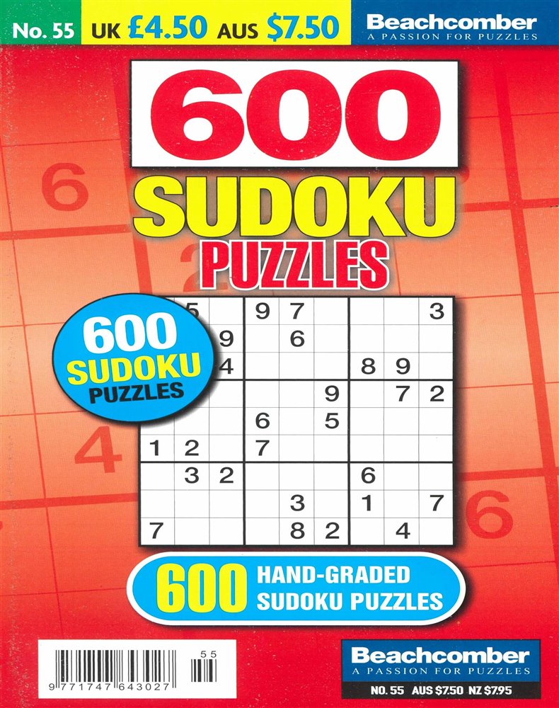 600 Sudoku Puzzles Magazine Issue NO 55