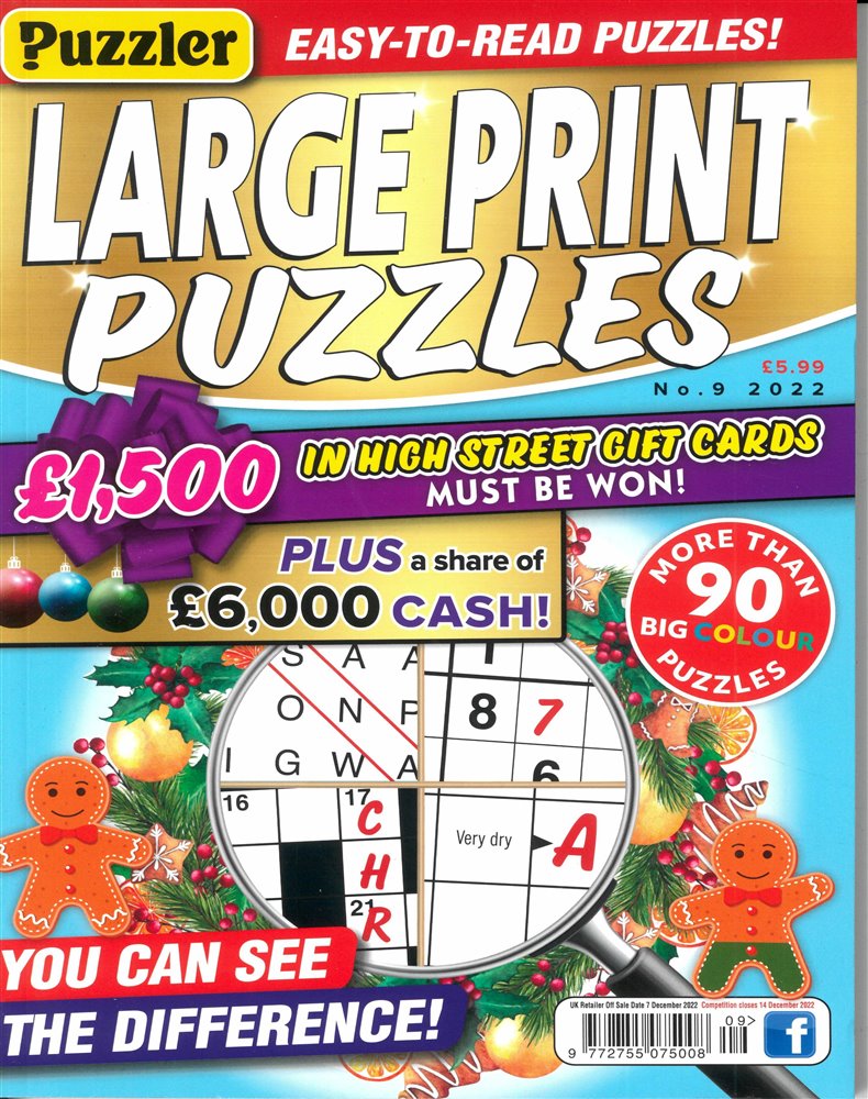 Puzzler Large Print Puzzles Magazine Subscription