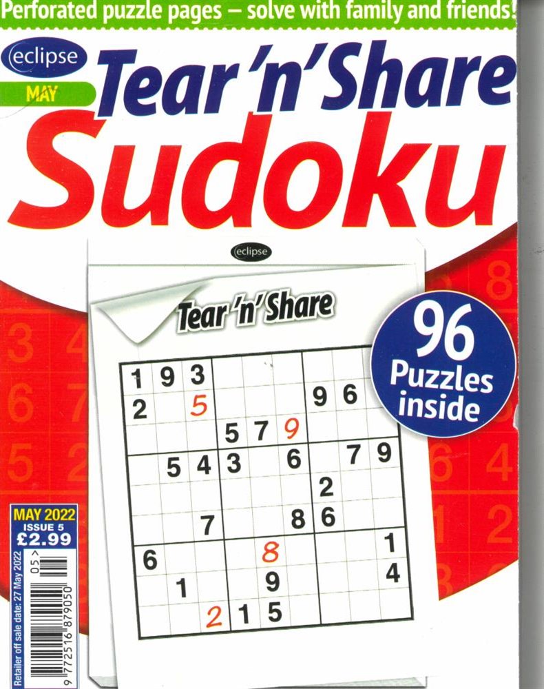 Eclipse Tear N Share Sudoku Magazine Issue NO 5