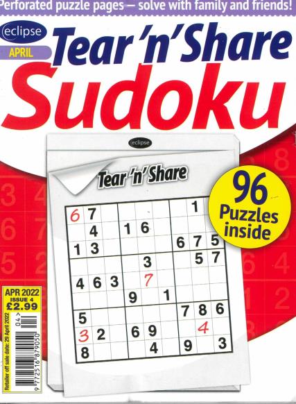 Eclipse Tear N Share Sudoku Magazine