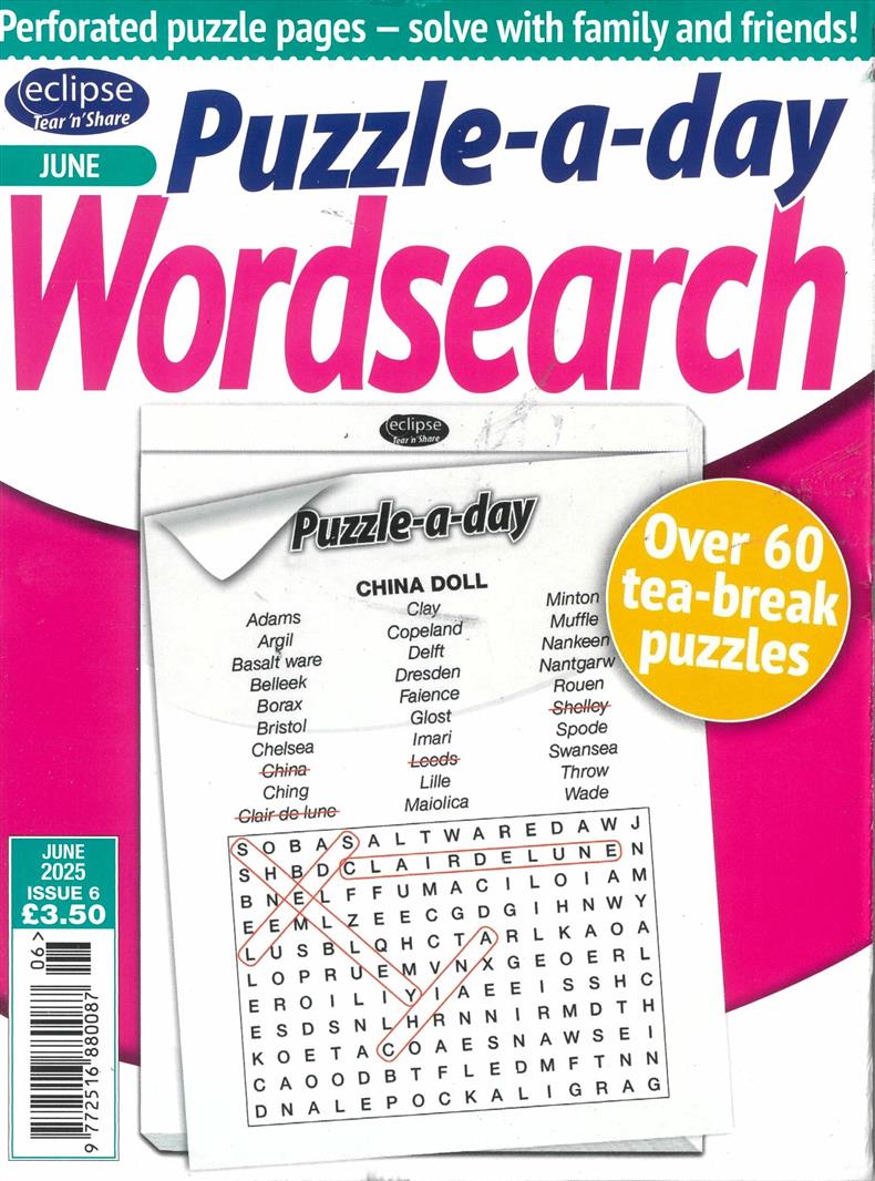 Eclipse Tear N Share Wordsearch - NO 6