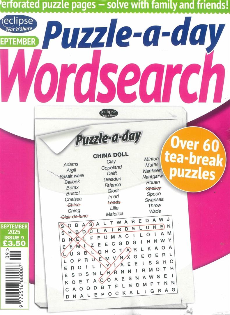 Eclipse Tear N Share Wordsearch - NO 9