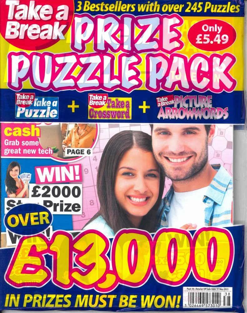 Take a break Prize Puzzle Pack  Magazine Issue NO 38