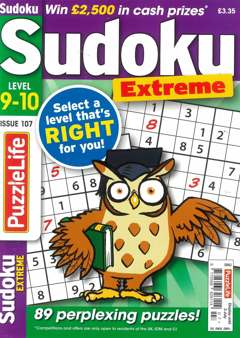 Puzzlelife Sudoku Extreme - NO 107