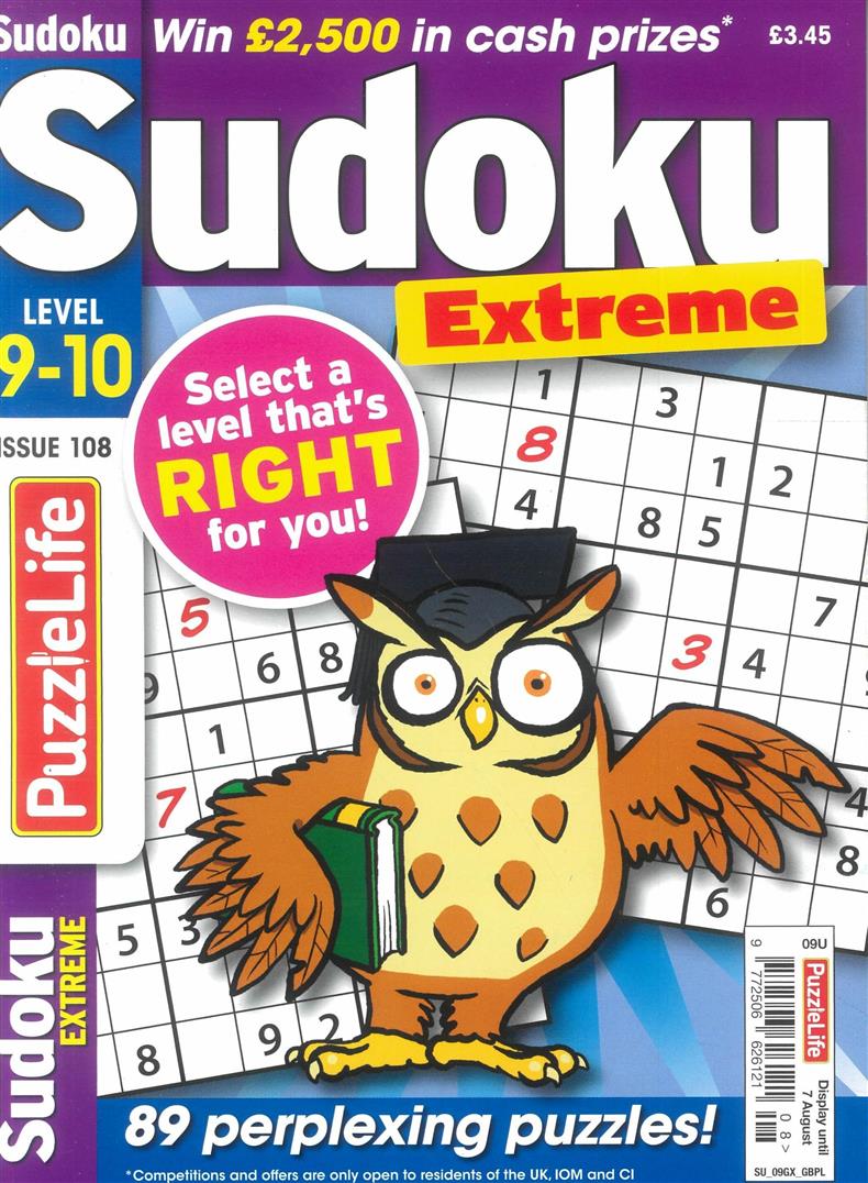 Puzzlelife Sudoku Extreme - NO 108