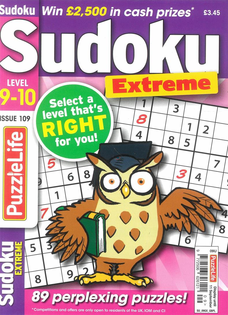 Puzzlelife Sudoku Extreme - NO 109