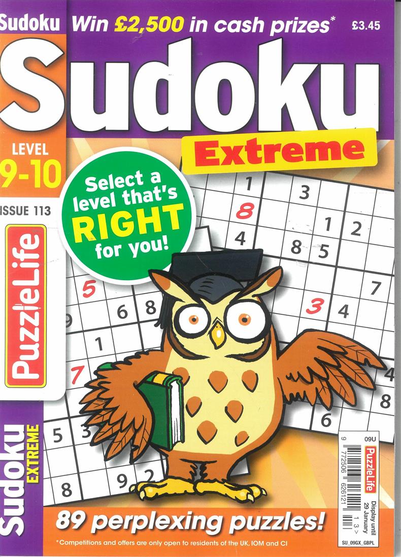 Puzzlelife Sudoku Extreme - NO 113