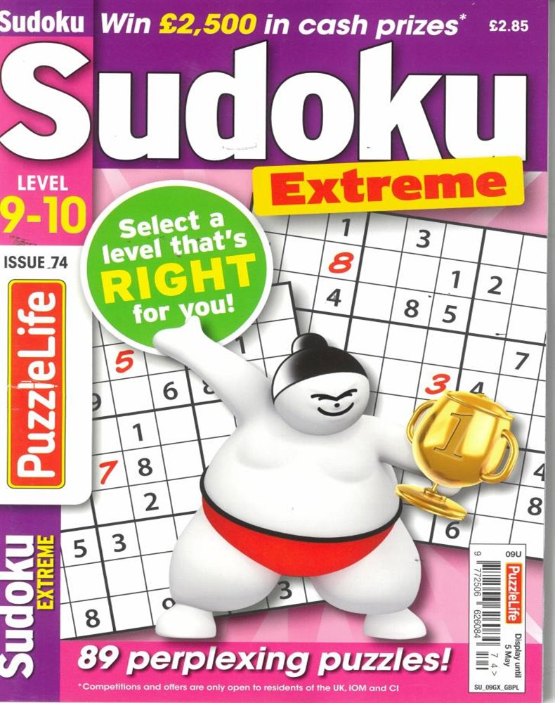Puzzlelife Sudoku Extreme Magazine Issue NO 74