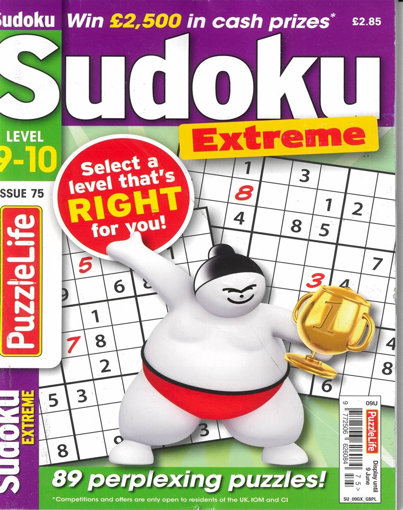 Puzzlelife Sudoku Extreme Magazine Issue NO 75