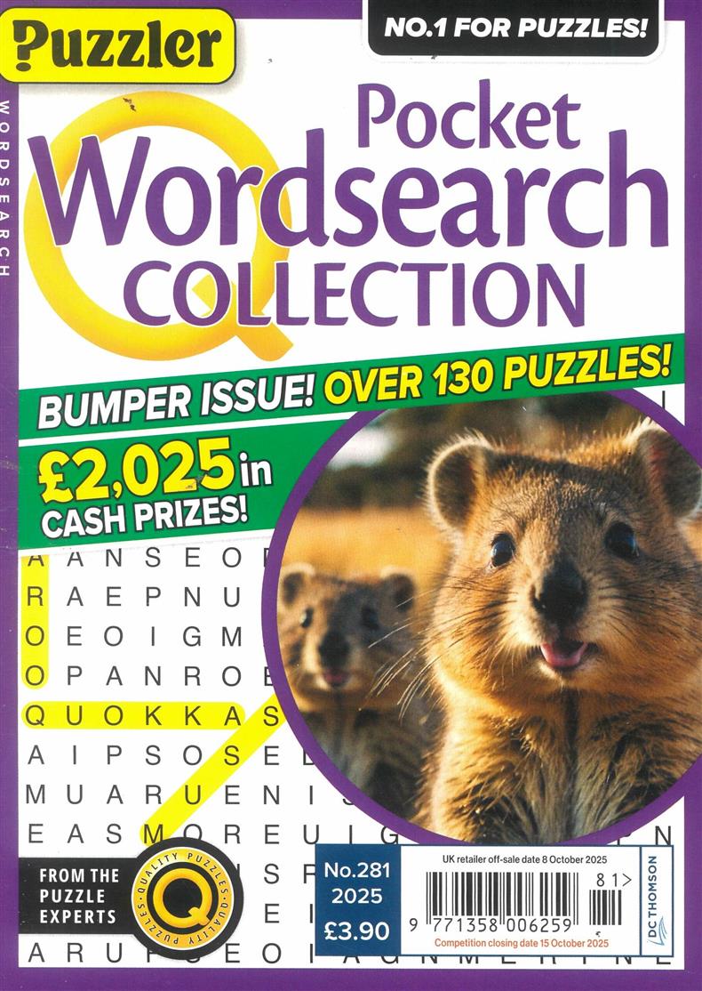 Puzzler Pocket Wordsearch Collection - NO 281