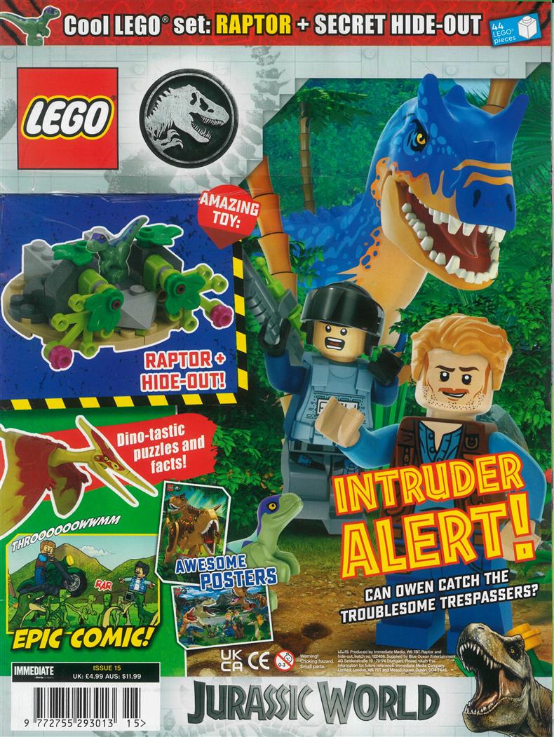 Jurassic world magazine lego sale