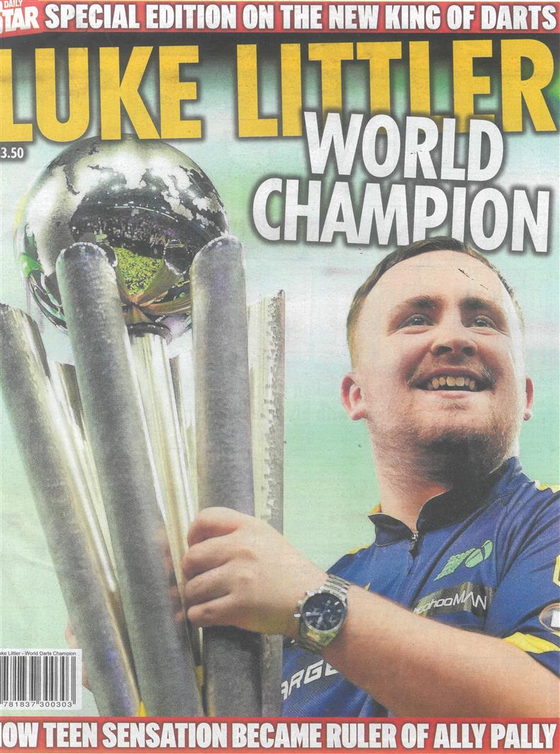 Daily Star Luke Littler World Champion  - 03